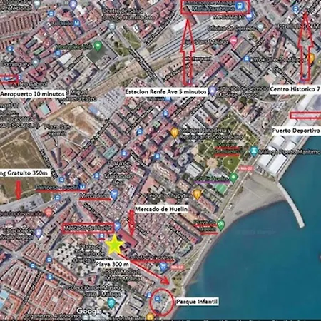 Apartmán Holidays2malaga Princesa 3 Dormitorios, Vistas Al Mar Y Montana, Terraza Y A 200m A La Playa Màlaga